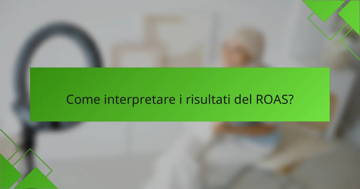 Come interpretare i risultati del ROAS?