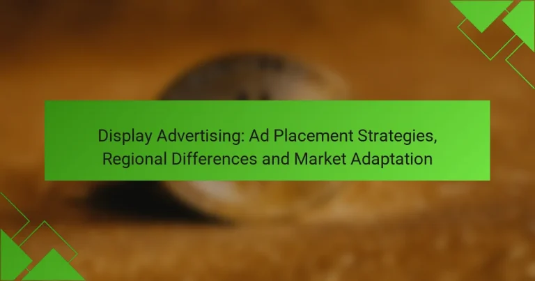 Display Advertising: Strategie di posizionamento degli annunci, differenze regionali e adattamento al mercato